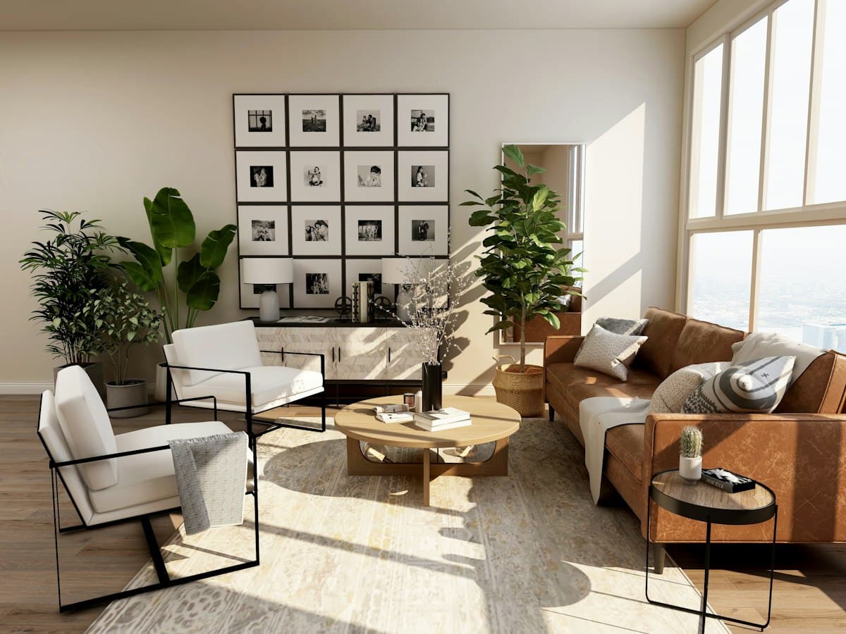 A bright, modern living room